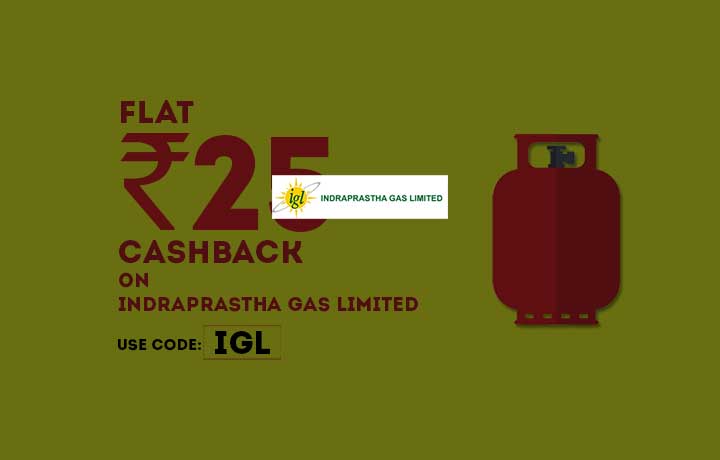 Get Flat Rs.25 SuperCash on Gas Bill Payments